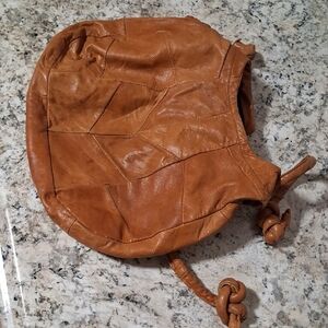 Brown Leather Patchwork Bag